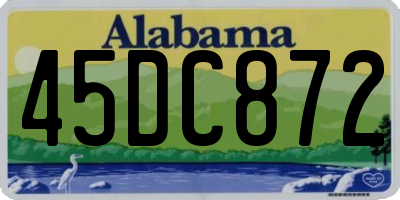 AL license plate 45DC872