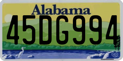 AL license plate 45DG994