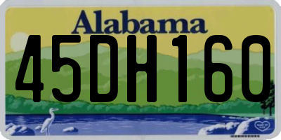 AL license plate 45DH160
