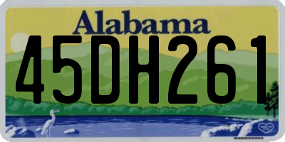 AL license plate 45DH261