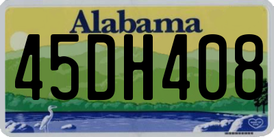 AL license plate 45DH408