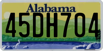 AL license plate 45DH704