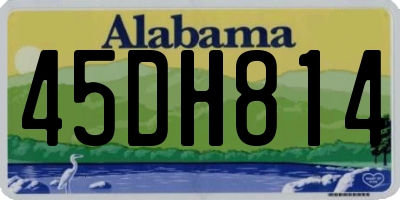 AL license plate 45DH814