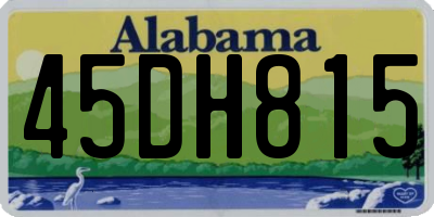 AL license plate 45DH815