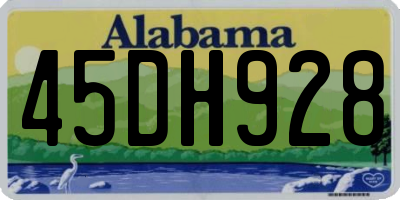 AL license plate 45DH928