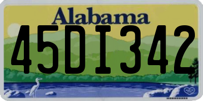 AL license plate 45DI342