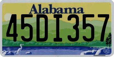 AL license plate 45DI357