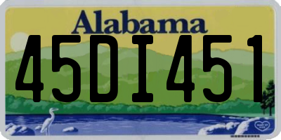 AL license plate 45DI451