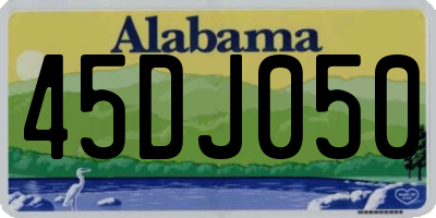 AL license plate 45DJ050