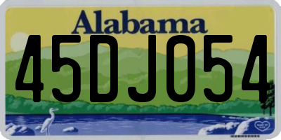 AL license plate 45DJ054