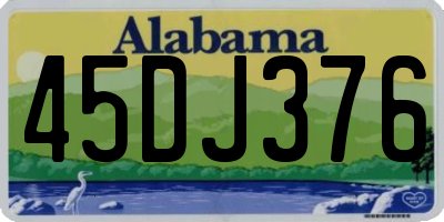 AL license plate 45DJ376