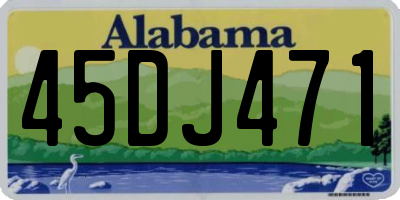 AL license plate 45DJ471