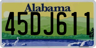 AL license plate 45DJ611