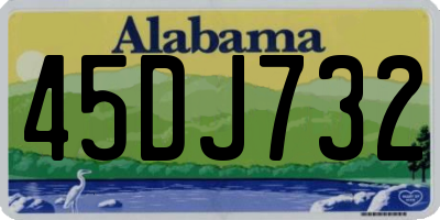 AL license plate 45DJ732