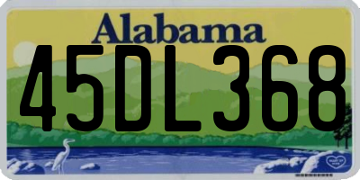 AL license plate 45DL368