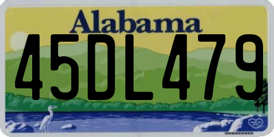 AL license plate 45DL479