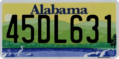AL license plate 45DL631
