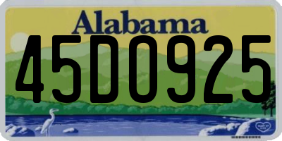 AL license plate 45DO925