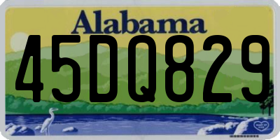 AL license plate 45DQ829