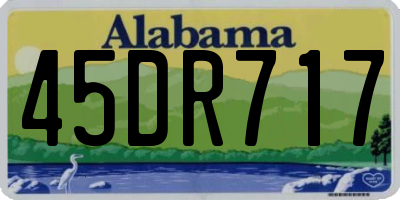 AL license plate 45DR717