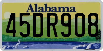 AL license plate 45DR908