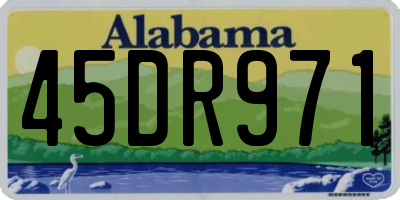 AL license plate 45DR971