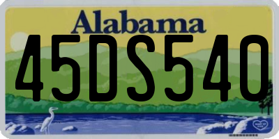 AL license plate 45DS540