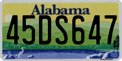 AL license plate 45DS647