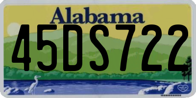 AL license plate 45DS722