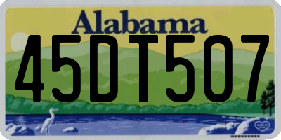 AL license plate 45DT507