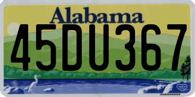 AL license plate 45DU367