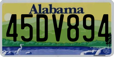 AL license plate 45DV894
