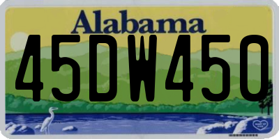 AL license plate 45DW450