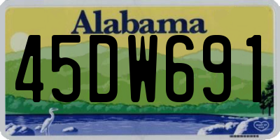 AL license plate 45DW691