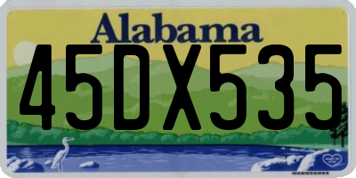 AL license plate 45DX535