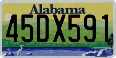 AL license plate 45DX591