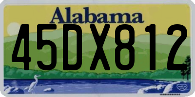 AL license plate 45DX812
