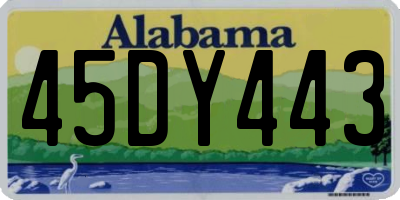 AL license plate 45DY443