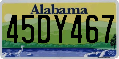 AL license plate 45DY467