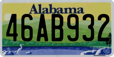 AL license plate 46AB932