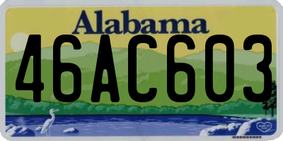 AL license plate 46AC603