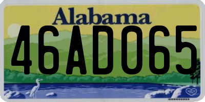 AL license plate 46AD065