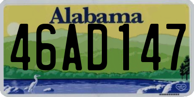 AL license plate 46AD147