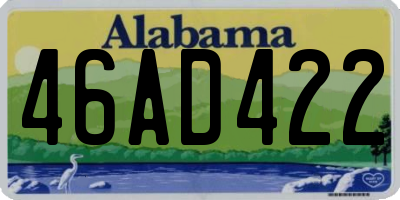 AL license plate 46AD422