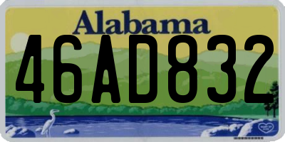 AL license plate 46AD832