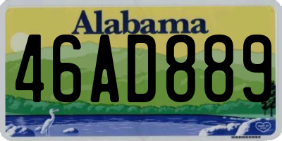 AL license plate 46AD889