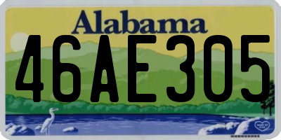 AL license plate 46AE305