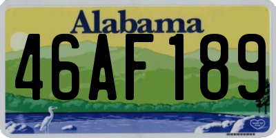AL license plate 46AF189