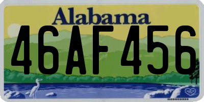 AL license plate 46AF456