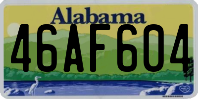 AL license plate 46AF604
